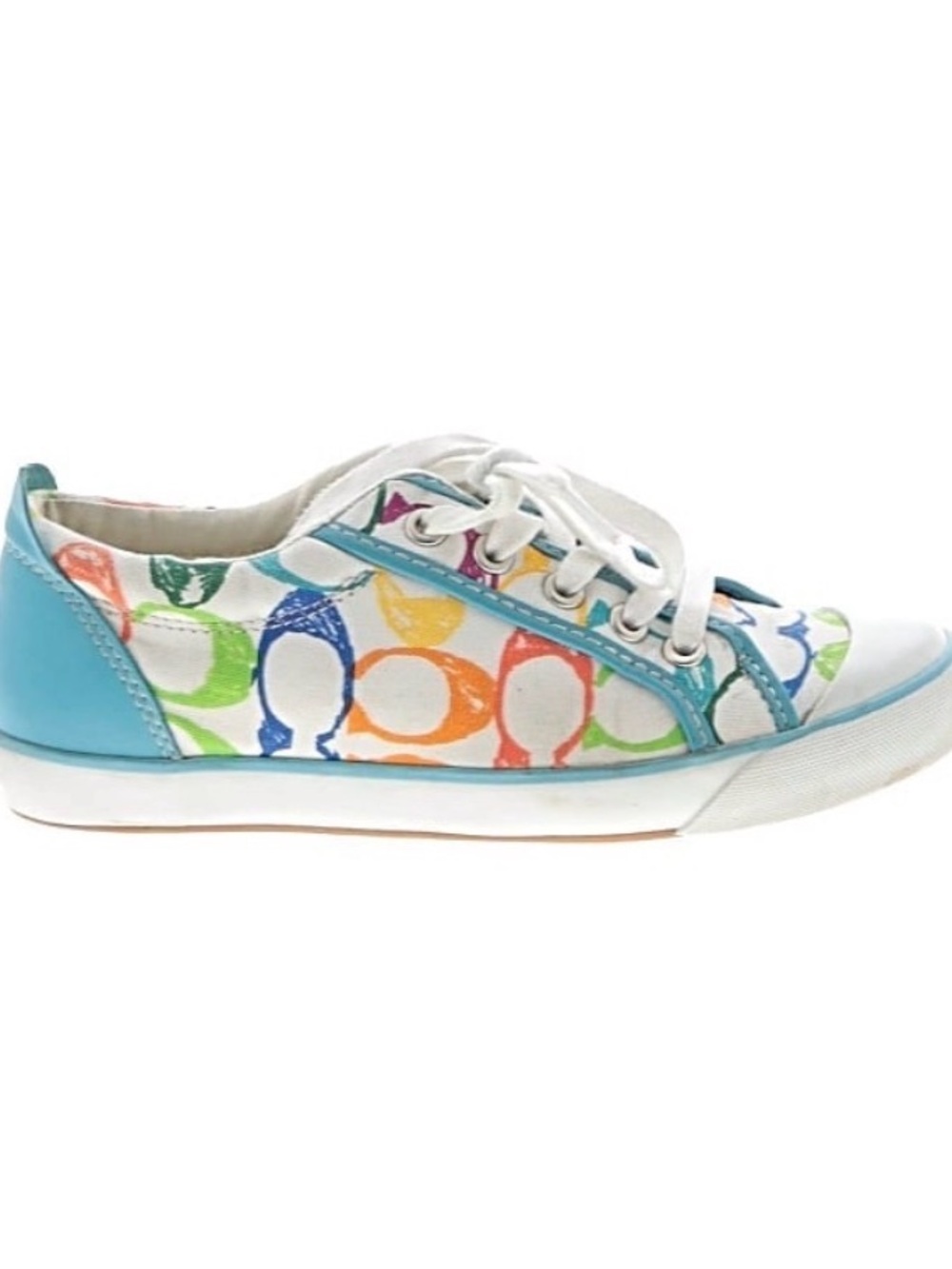 Coach 5.5 sz Teagan Low Top Sneaker in Multi/Blue